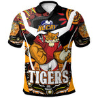 tigers-rugby-polo-shirt-custom-tigers-rugby-ball-with-aboriginal-dot-painting-art-player-and-number-polo-shirt