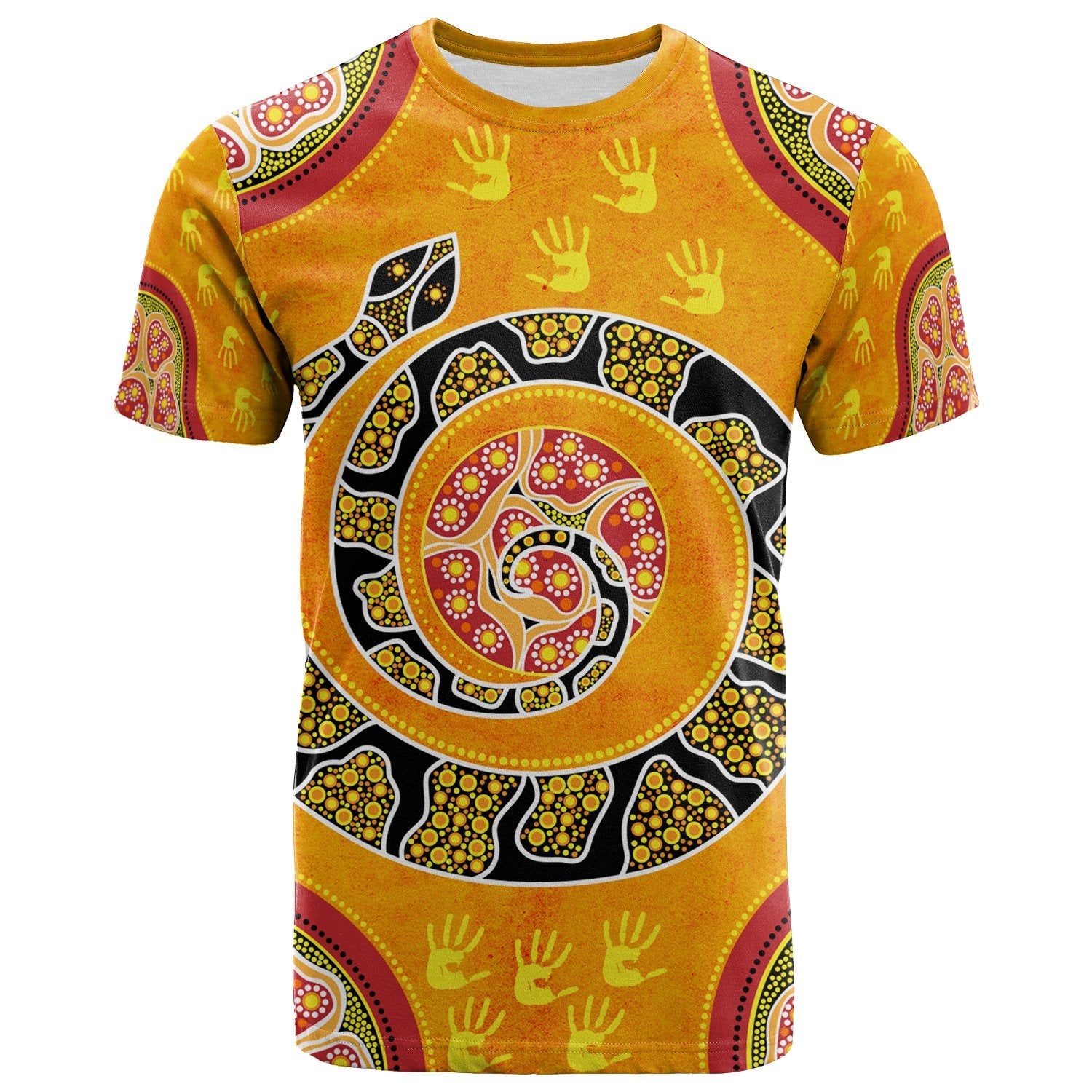 tshirt-aboriginal-unique-style-snake-orange-color-2021