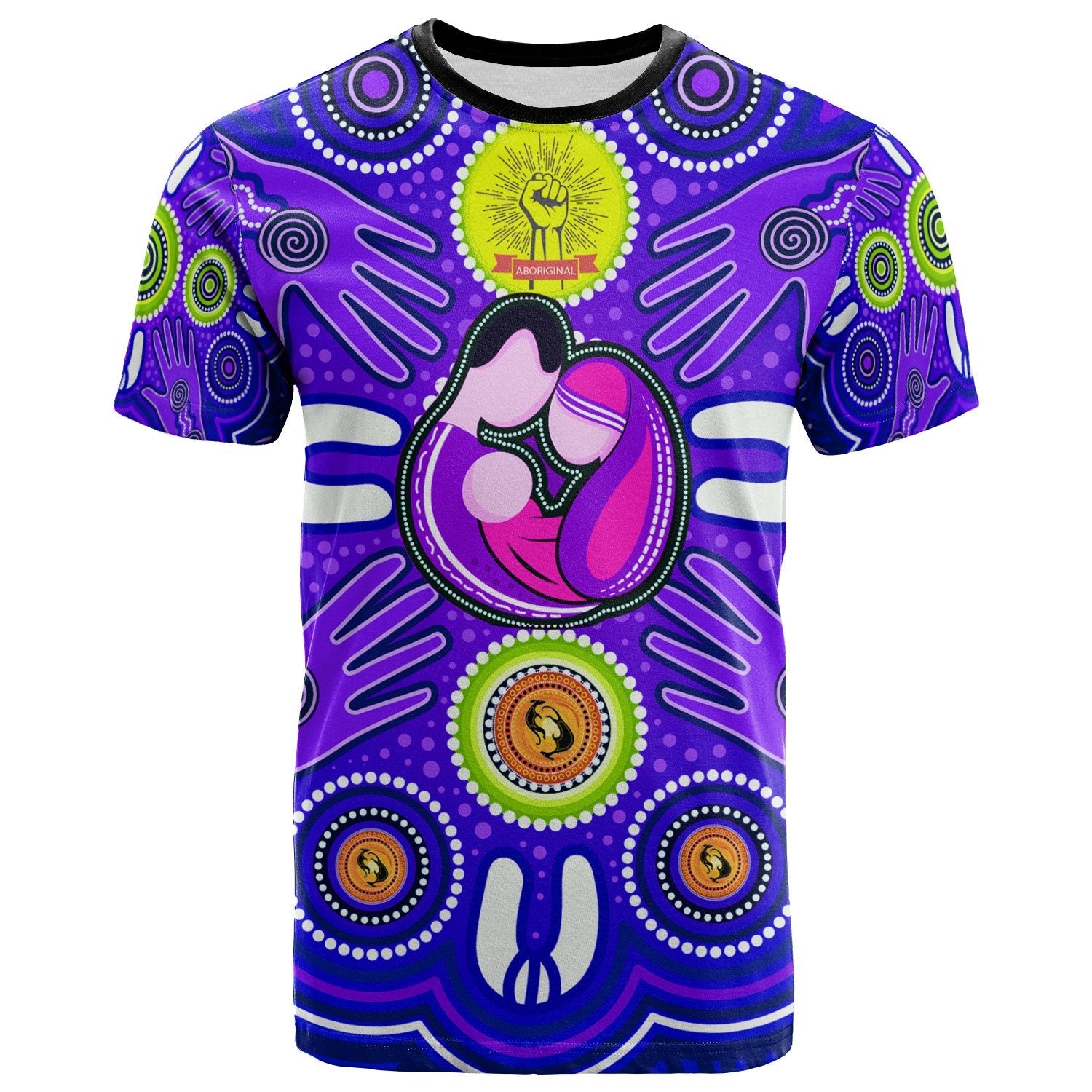 tshirts-aboriginal-family-with-dot-painting-art
