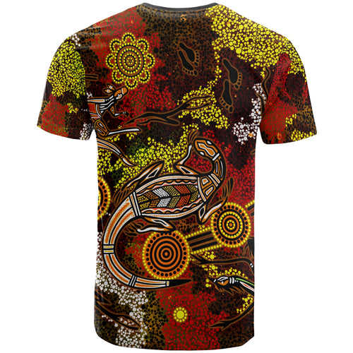 custom-aboriginal-t-shirts-kangaroo-and-lizard-dot-painting-art