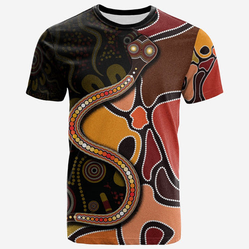 t-shirts-aboriginal-snake-with-dot-painting