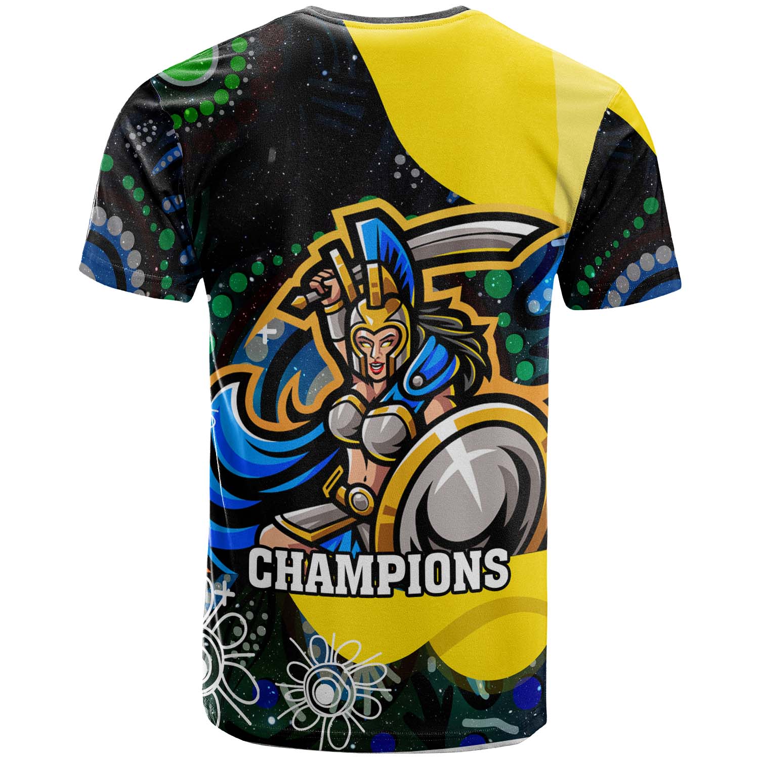 nrlw-titans-rugby-t-shirt-custom-titans-rugby-aboriginal-dot-painting-player-and-number-woman-t-shirt