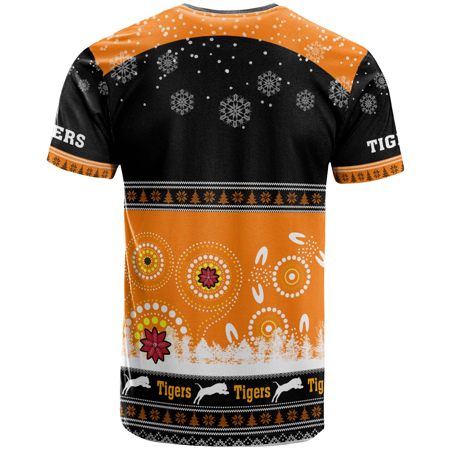tigers-rugby-christmas-t-shirt-custom-tigers-ugly-christmas-and-aboriginal-patterns-t-shirt