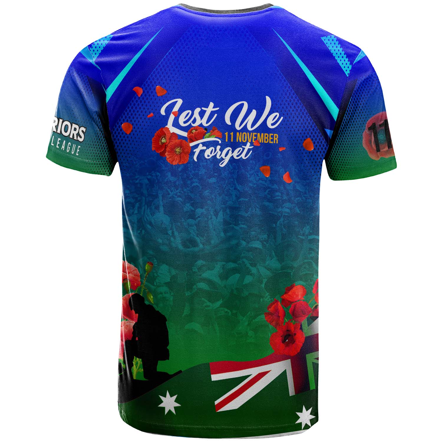 warriors-rugby-t-shirt-custom-warriors-remembrance-day-lest-we-forget-poppies-t-shirt