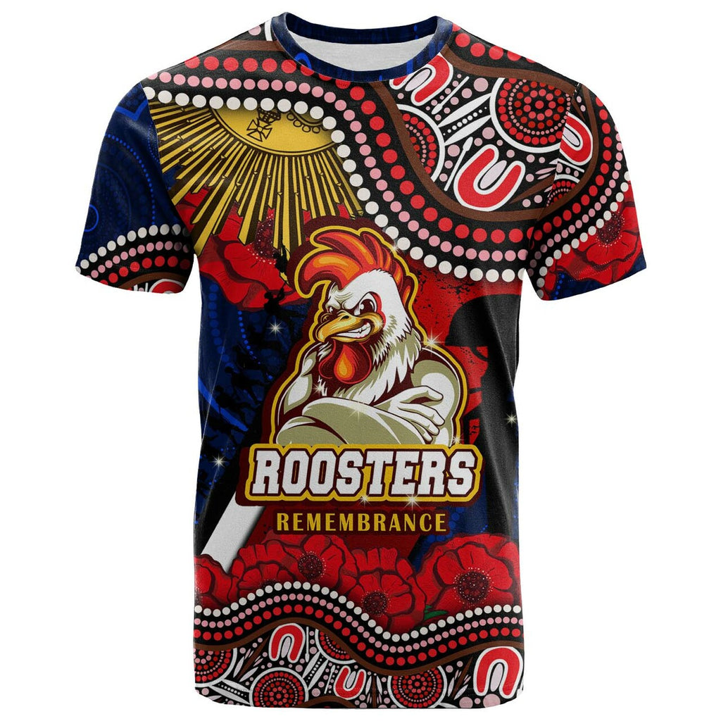 roosters-rugby-t-shirt-custom-anzac-day-sydney-roosters-aboriginal-culture-t-shirt-1