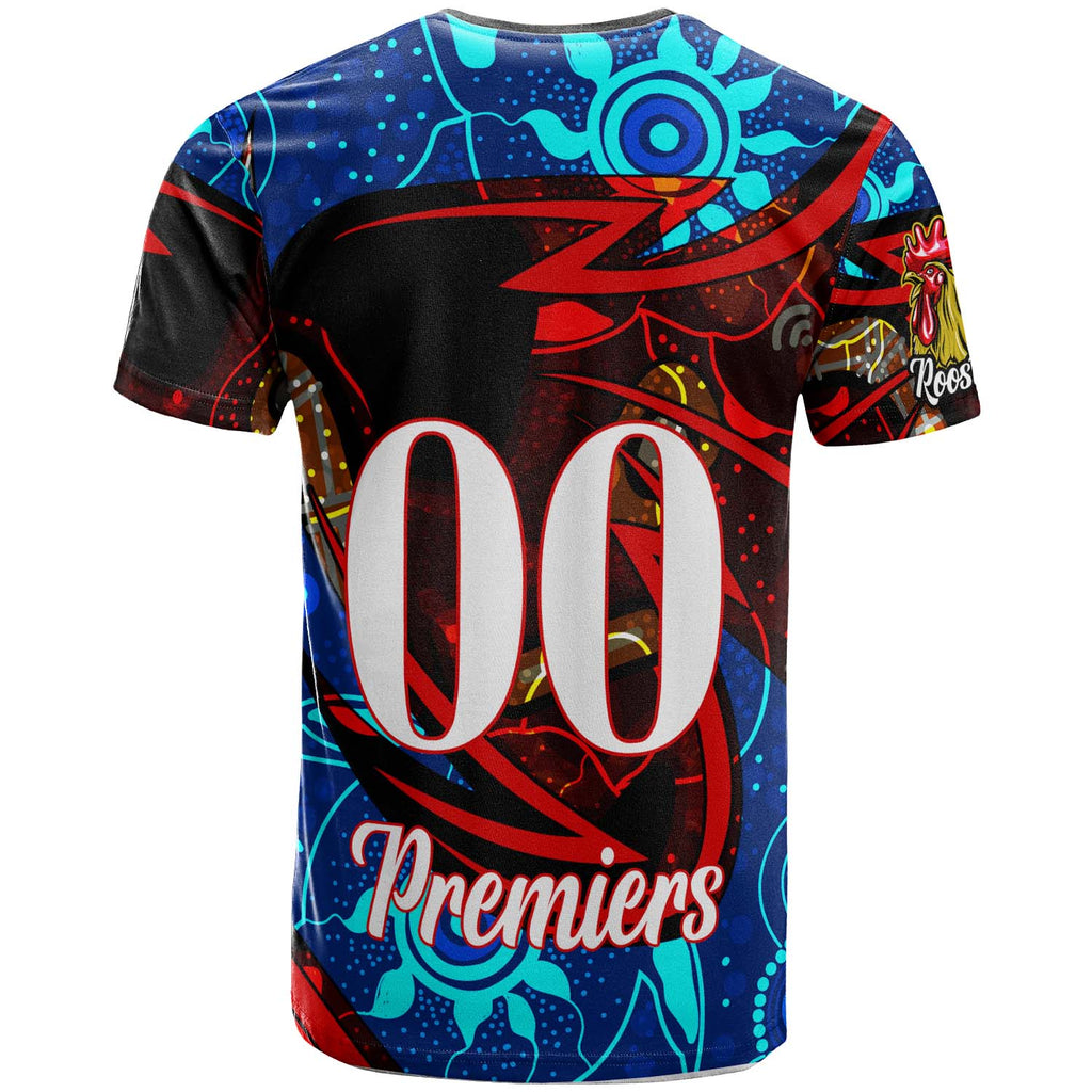 roosters-rugby-t-shirt-custom-roosters-mascot-with-rugby-aboriginal-dot-painting-player-and-number-t-shirt