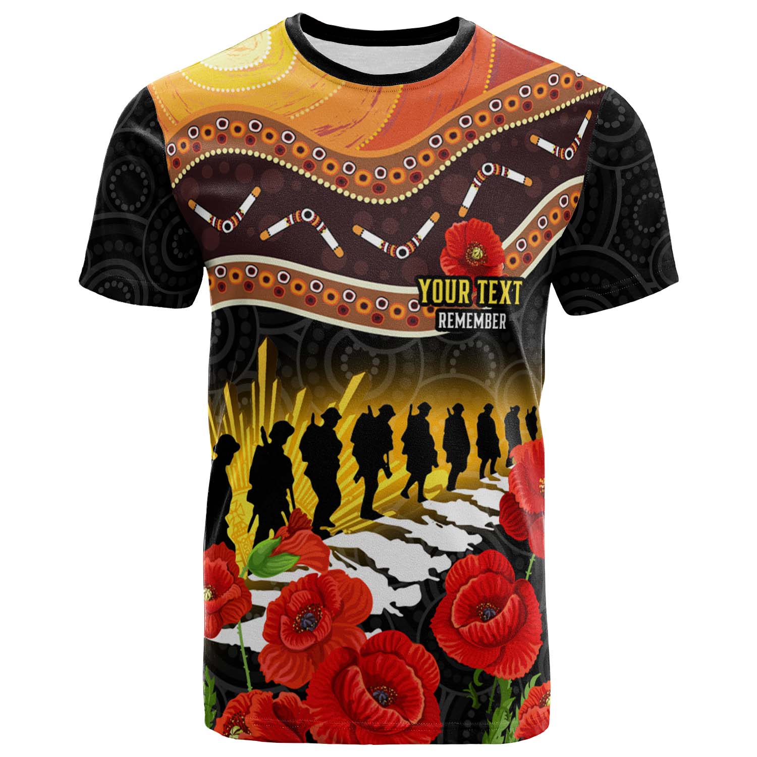 new-zealand-anzac-day-t-shirt-custom-personalised-remembrance-with-poppy-flower-anzac