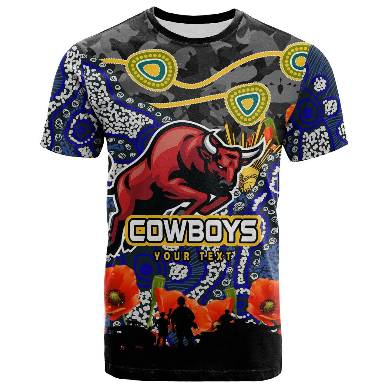 cowboys-rugby-t-shirt-custom-anzac-day-north-queensland-cowboys-aboriginal-culture-t-shirt