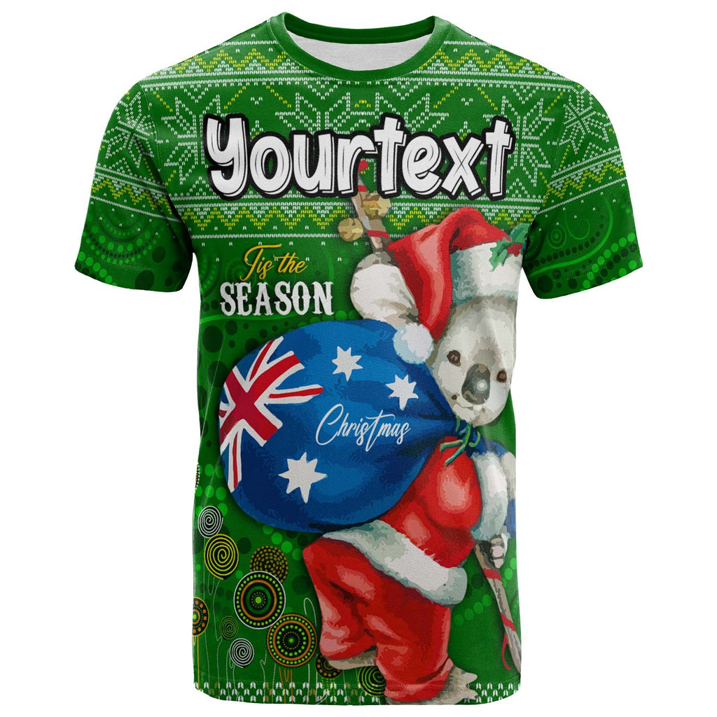 aboriginal-christmas-t-shirt-custom-australia-koala-ugly-christmas-with-aboriginal-inspired-green-t-shirt