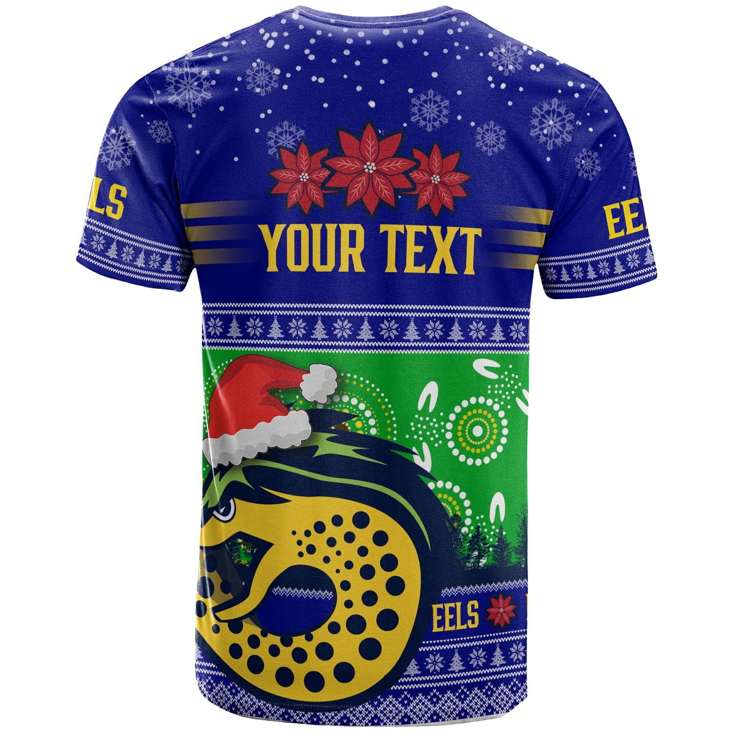eels-rugby-christmas-t-shirt-custom-eels-ugly-christmas-and-aboriginal-patterns-t-shirt