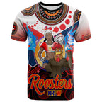 nrlw-roosters-rugby-t-shirt-custom-womens-rugby-league-with-aboriginal-dot-painting-style-player-and-number-t-shirt