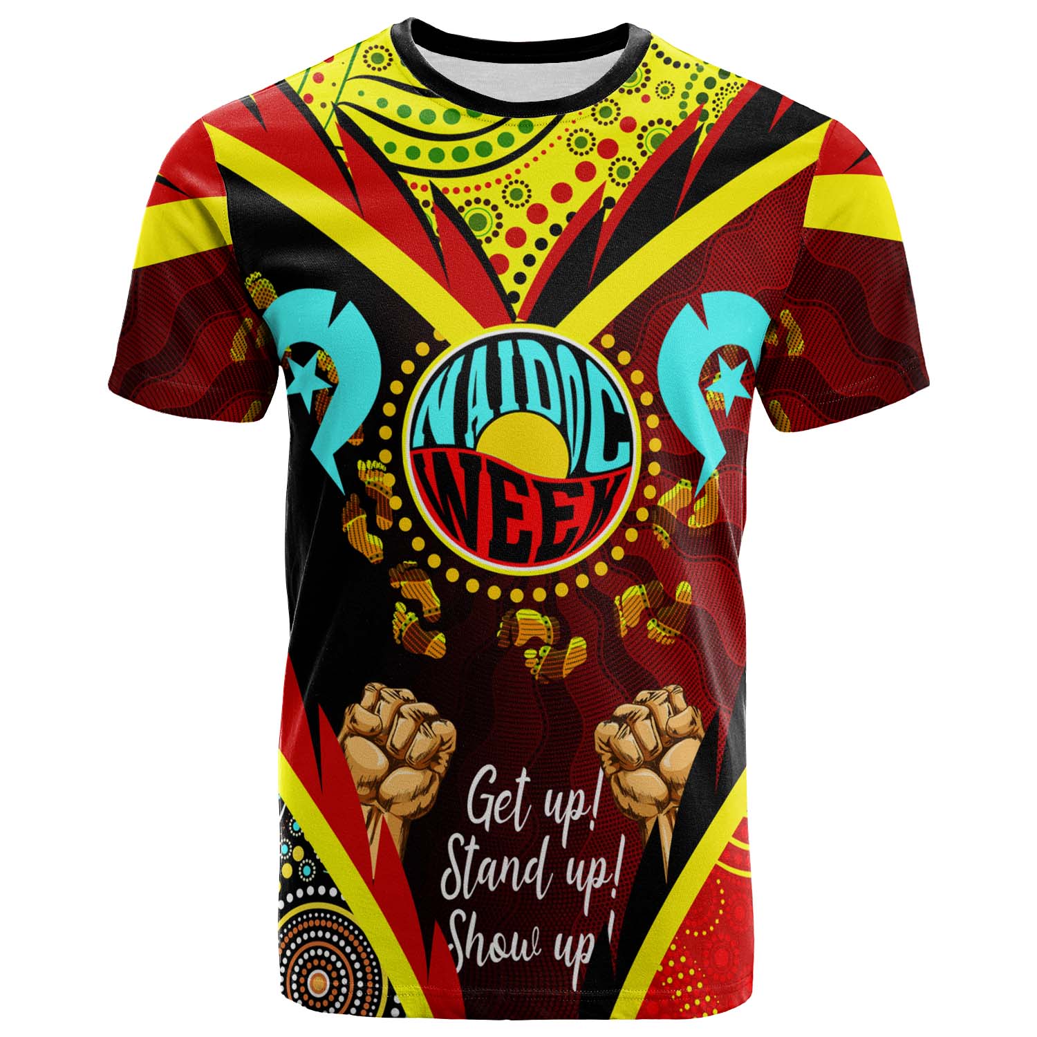 australia-naidoc-week-2023-t-shirt-custom-naidoc-with-torres-strait-island-aboriginal-inspired-footprint-get-up-stand-up-show-up-t-shirt