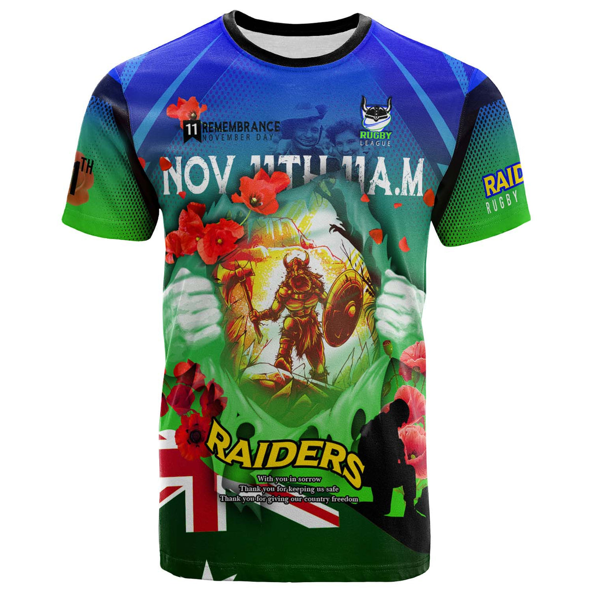 raiders-rugby-t-shirt-custom-raiders-remembrance-day-lest-we-forget-poppies-t-shirt