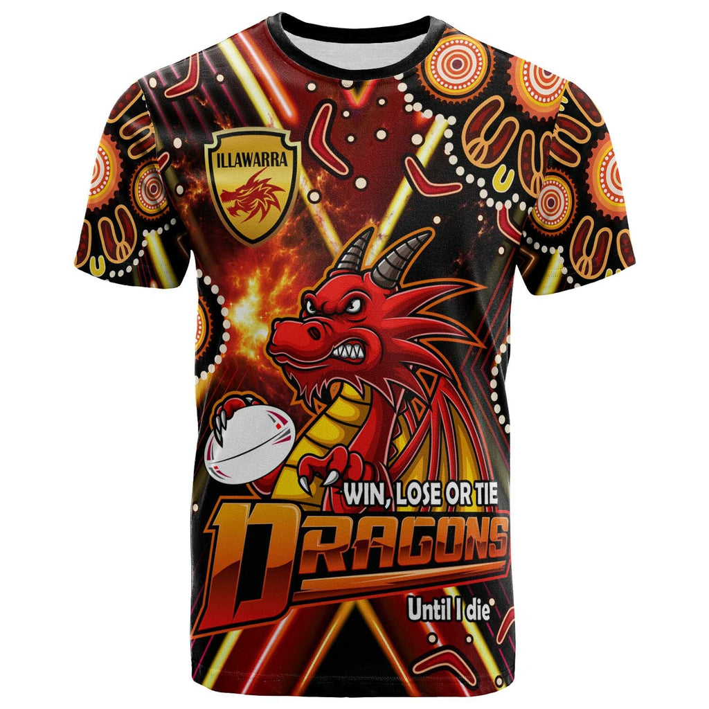 st-george-rugby-t-shirt-custom-dragons-mascot-illawarra-rugby-with-aboriginal-art-player-and-number-t-shirt
