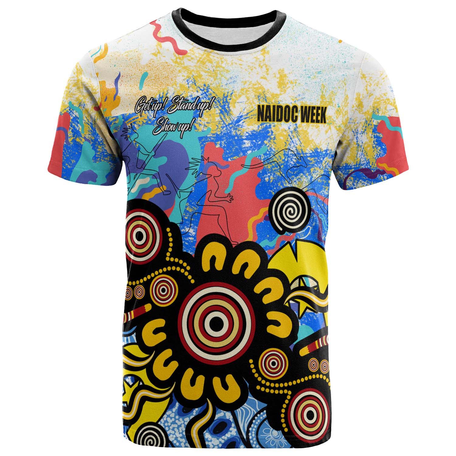 australia-naidoc-week-2023-t-shirt-custom-celebrate-naidoc-aboriginal-inspired-culture-with-torres-strait-flag-colour-t-shirt