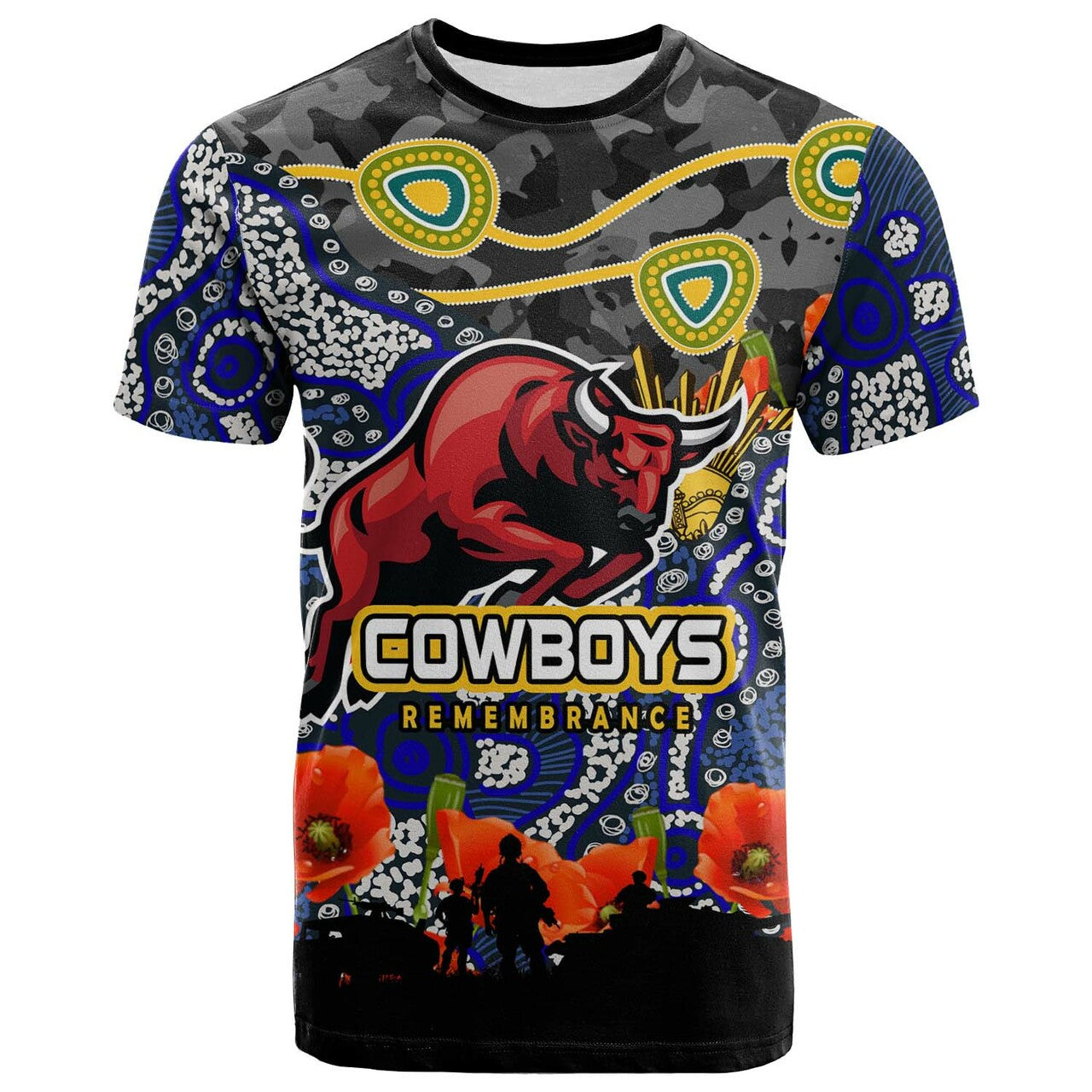 cowboys-rugby-t-shirt-custom-anzac-day-north-queensland-cowboys-aboriginal-culture-t-shirt