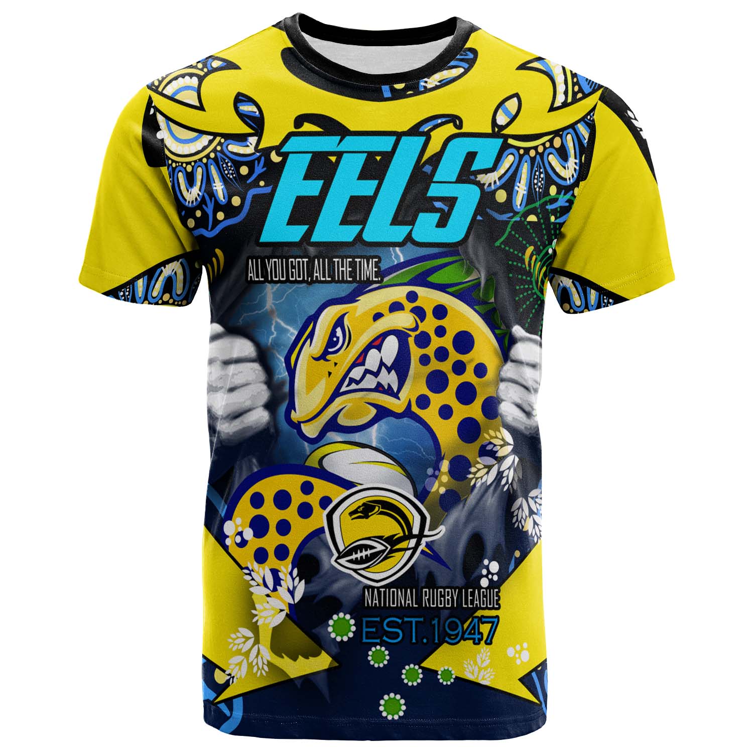 eels-rugby-t-shirt-custom-personalised-eels-all-you-got-all-the-time-aboriginal-player-and-number-t-shirt