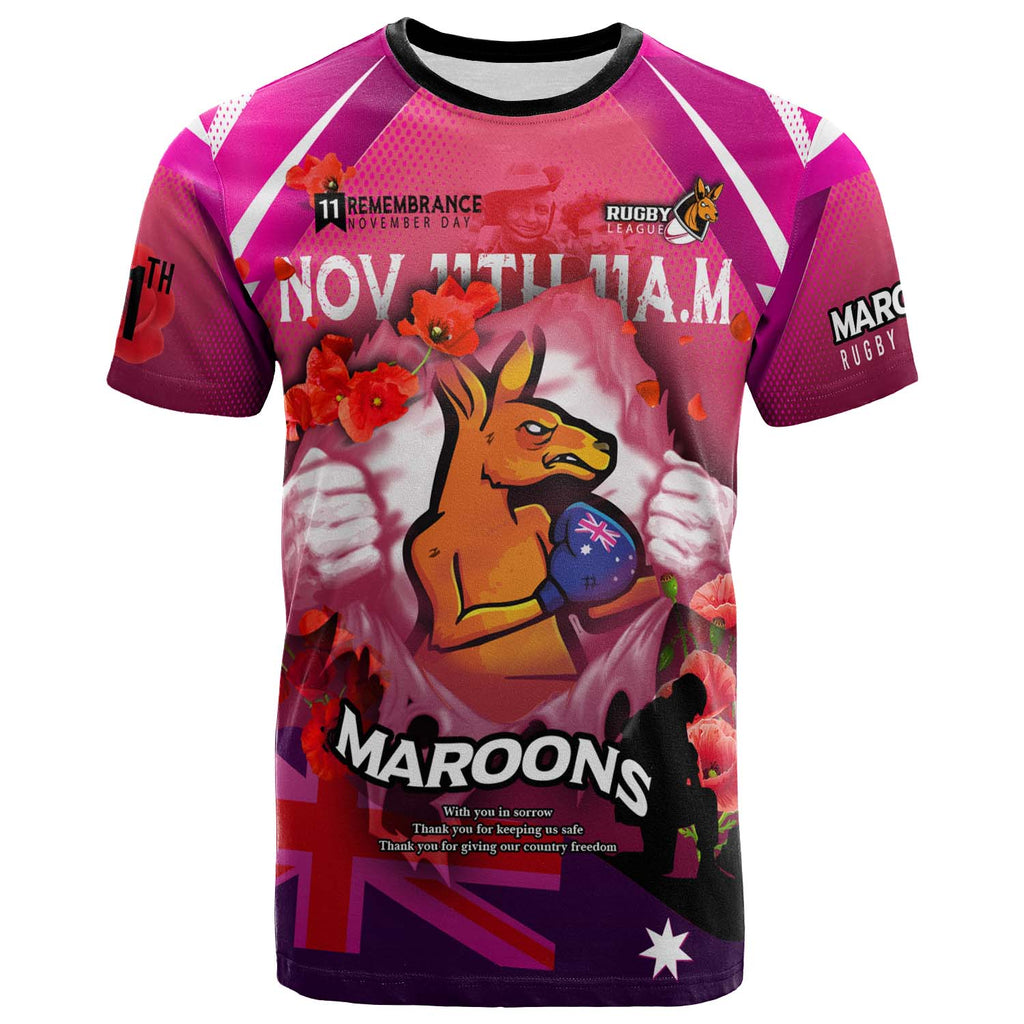 maroons-rugby-t-shirt-custom-maroons-remembrance-day-lest-we-forget-poppies-t-shirt