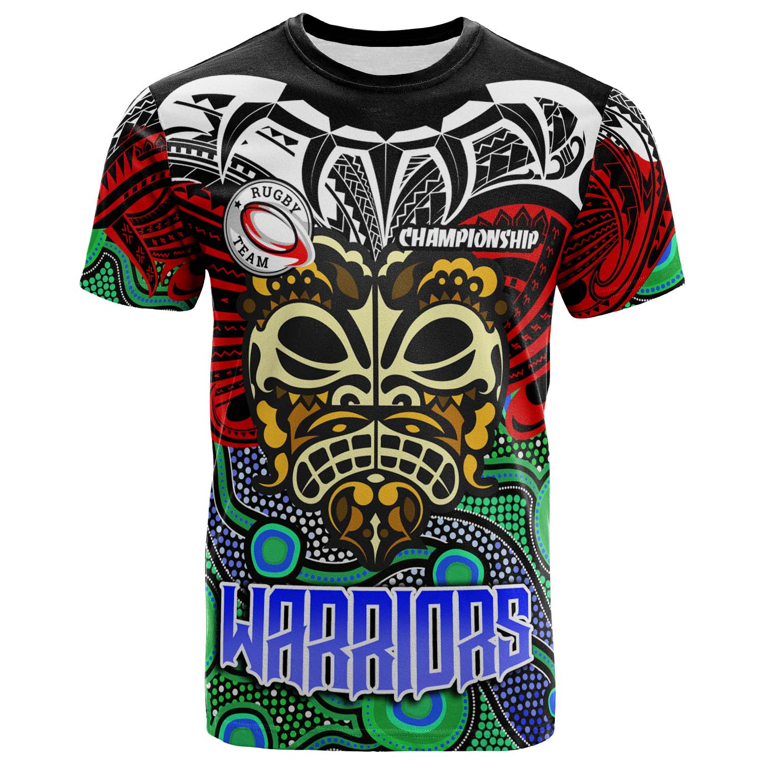 warriors-rugby-t-shirt-custom-maori-mask-warriors-with-polynesian-pattern-player-and-number-t-shirt