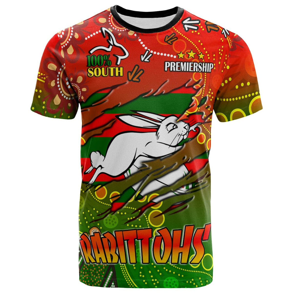 rabbitohs-rugby-t-shirt-custom-100-south-rabbitohs-premiership-rugby-with-aboriginal-culture-player-and-number-t-shirt
