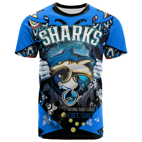 sharks-rugby-t-shirt-custom-personalised-sharkies-forever-with-aboriginal-culture-league-rugby-team-t-shirt