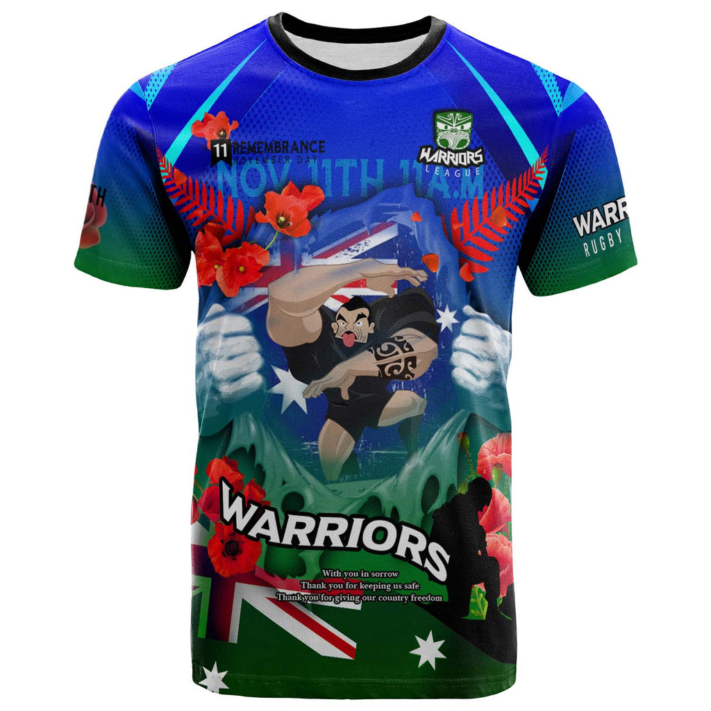 warriors-rugby-t-shirt-custom-warriors-remembrance-day-lest-we-forget-poppies-t-shirt