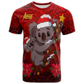 aboriginal-christmas-t-shirt-custom-aussie-koala-christmas-poinsettia-with-aboriginal-inspired-t-shirt