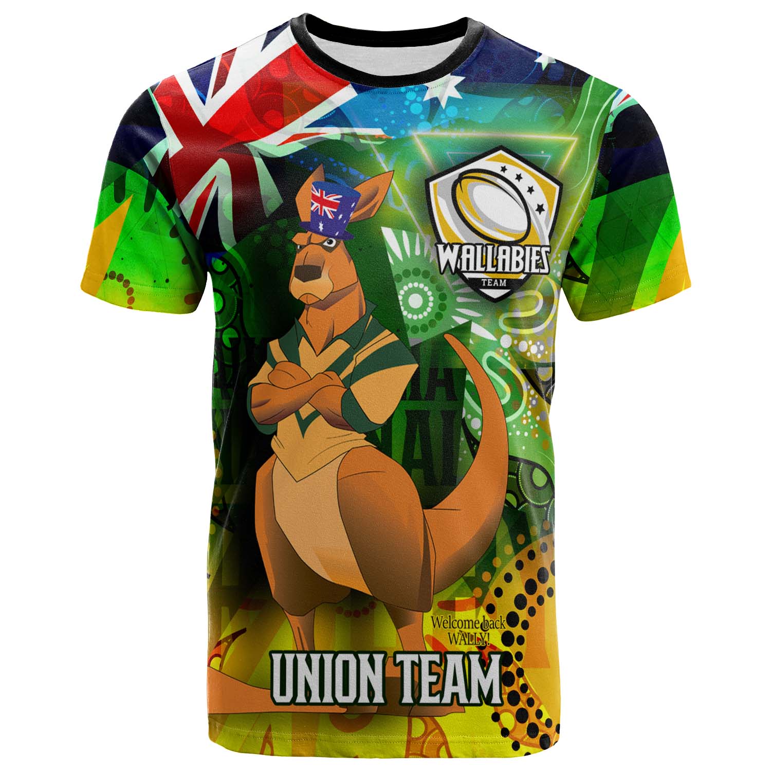 wallabies-rugby-t-shirt-custom-australia-national-rugby-championship-welcome-back-wally-aboriginal-player-and-number-t-shirt
