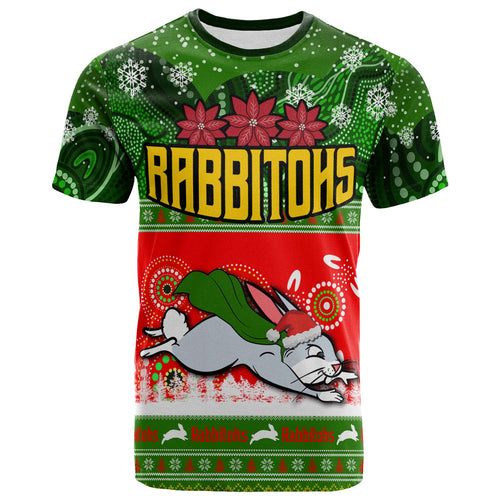 rabbitohs-rugby-christmas-t-shirt-custom-rabbitohs-ugly-christmas-and-aboriginal-patterns-t-shirt