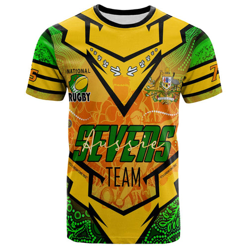australia-national-rugby-sevens-team-t-shirt-custom-aussie-7s-team-coat-of-arms-rugby-championship-aboriginal-player-and-number-t-shirt