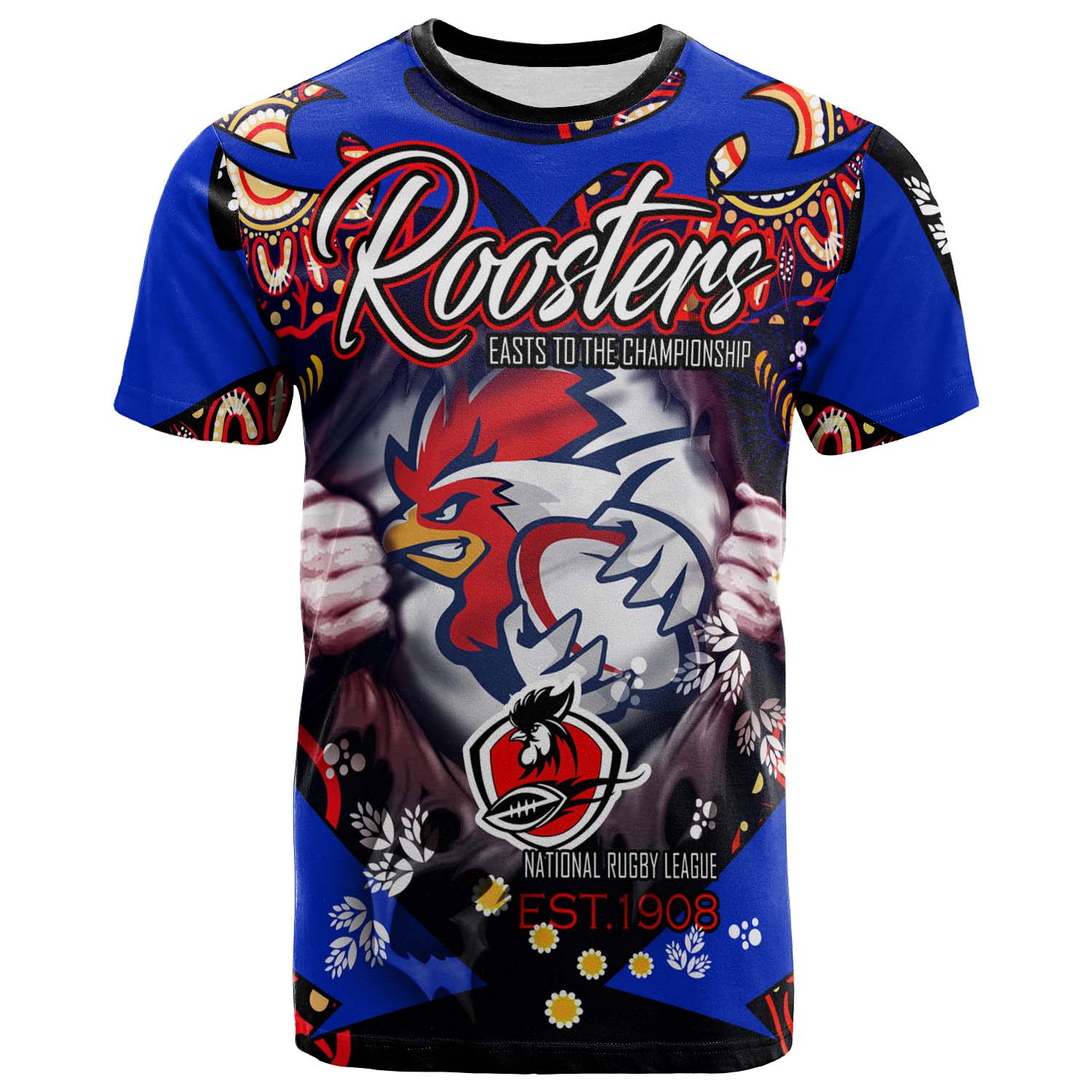 roosters-rugby-t-shirt-custom-personalised-roosters-easts-to-the-championship-aboriginal-player-and-number-t-shirt