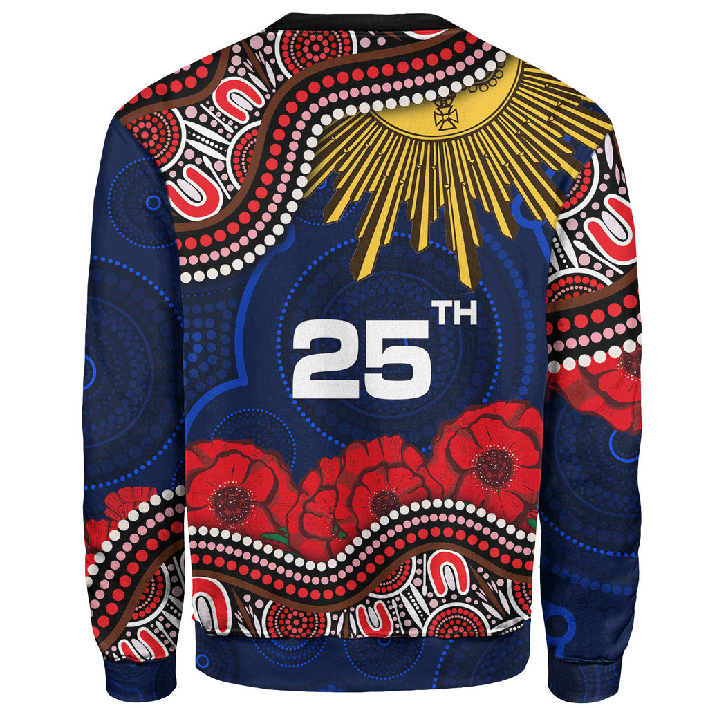 roosters-rugby-sweatshirt-custom-remembrance-day-sydney-roosters-aboriginal-culture-sweatshirt