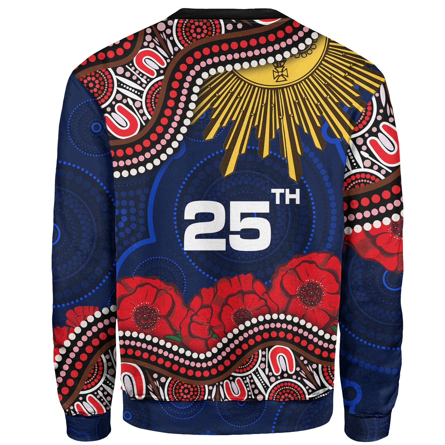 roosters-rugby-sweatshirt-custom-remembrance-day-sydney-roosters-aboriginal-culture-sweatshirt