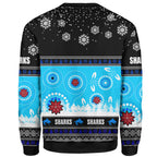 sharks-rugby-christmas-sweatshirt-custom-sharks-ugly-christmas-and-aboriginal-patterns-sweatshirt
