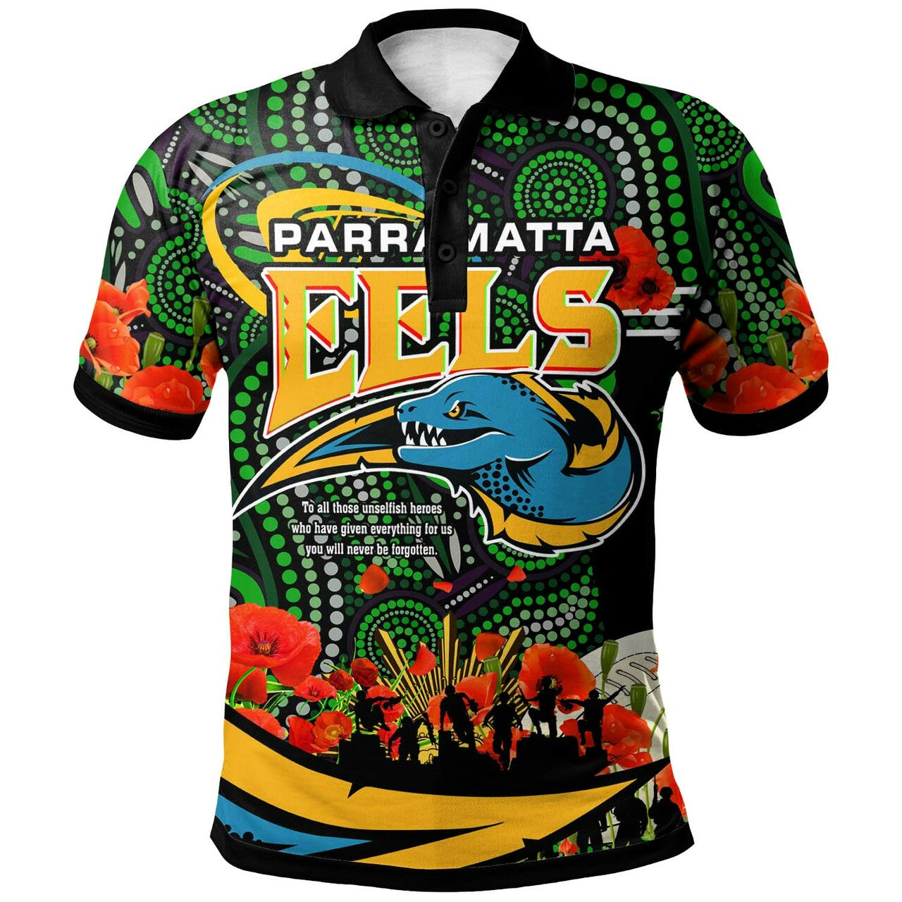 eels-rugby-polo-shirt-custom-anzac-eels-aboriginal-with-flower-polo-shirt
