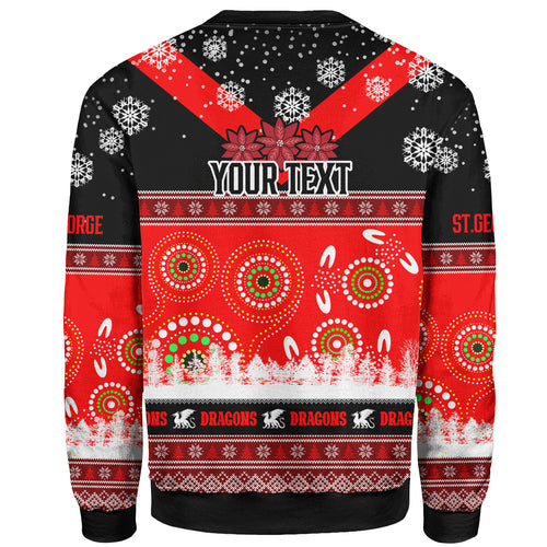 stgeorge-rugby-christmas-sweatshirt-custom-dragons-ugly-christmas-and-aboriginal-patterns-sweatshirt