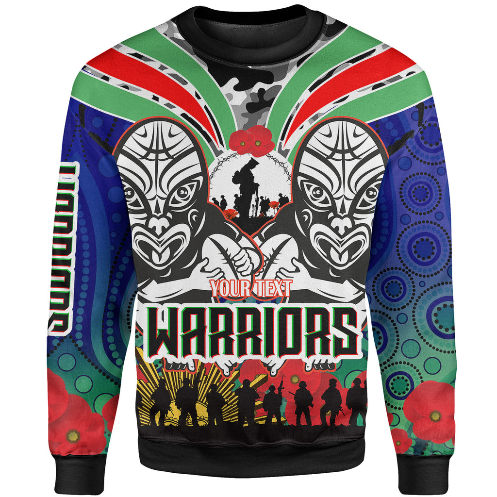 warrior-rugby-sweatshirt-custom-remembrance-day-new-zealand-warrior-maori-mask-and-aboriginal-sweatshirt