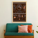 printed-canvas-indigenous-brown-lizard-dot-painting-art