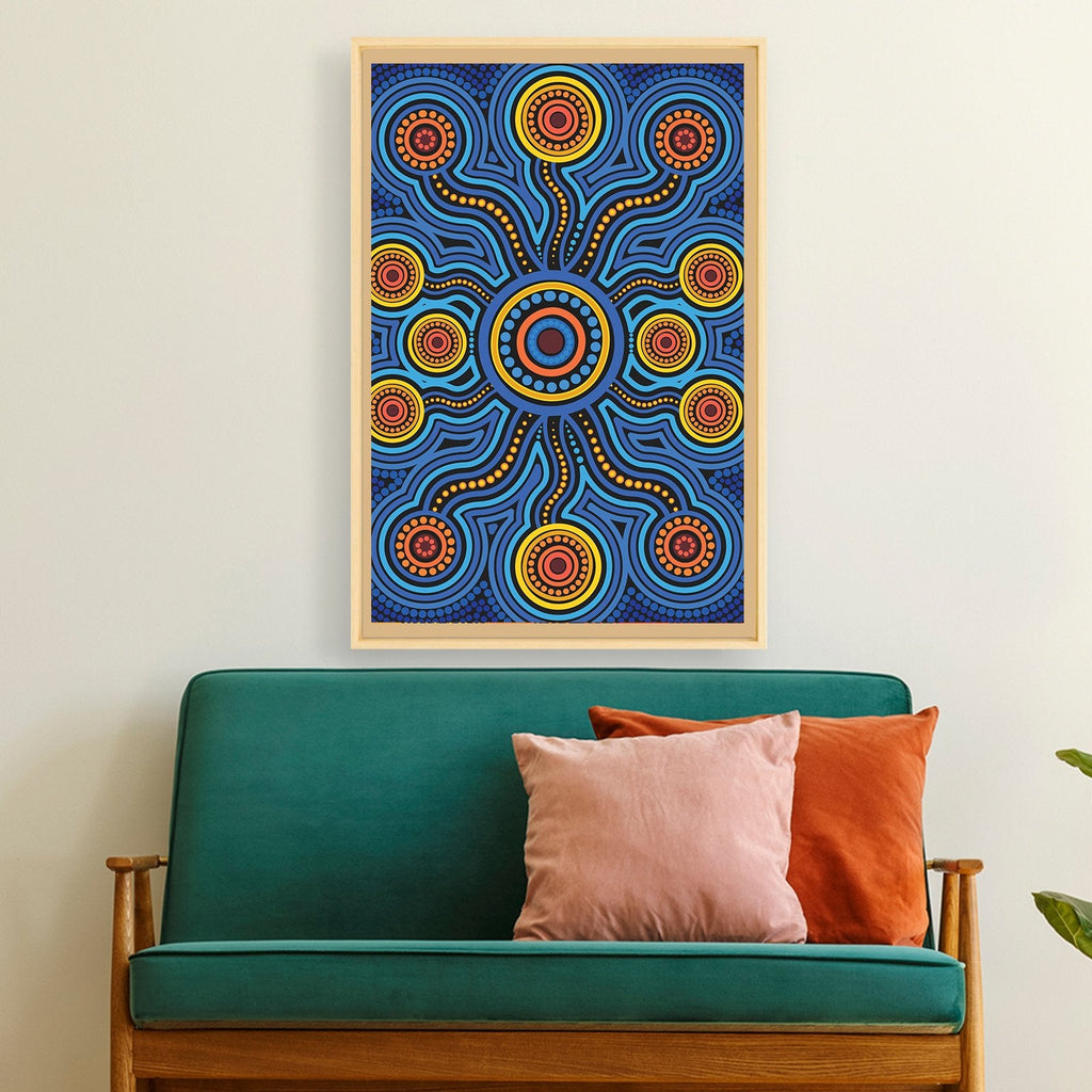 printed-canvas-indigenous-blue-dot-painting-art