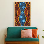 printed-canvas-aboriginal-patterns-dot-painting-art