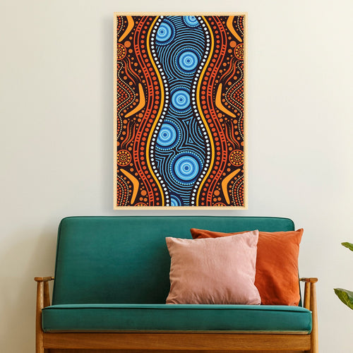 printed-canvas-aboriginal-patterns-dot-painting-art