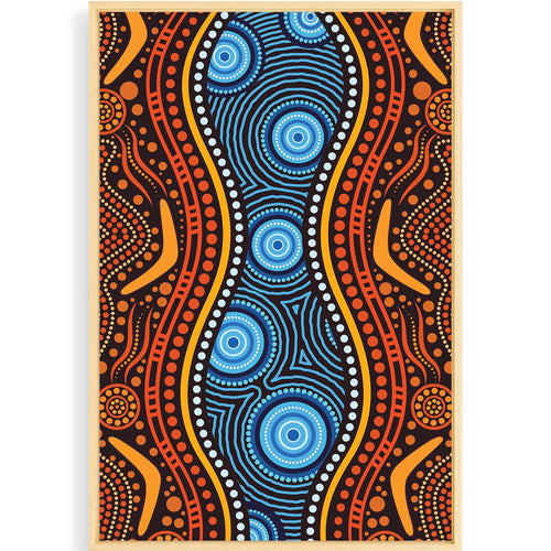 printed-canvas-aboriginal-patterns-dot-painting-art
