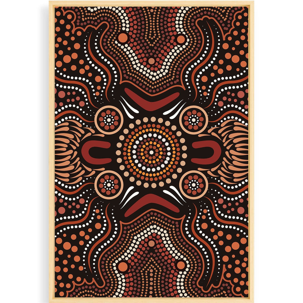printed-canvas-aboriginal-brown-dot-painting-art