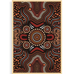 printed-canvas-aboriginal-brown-dot-painting-art