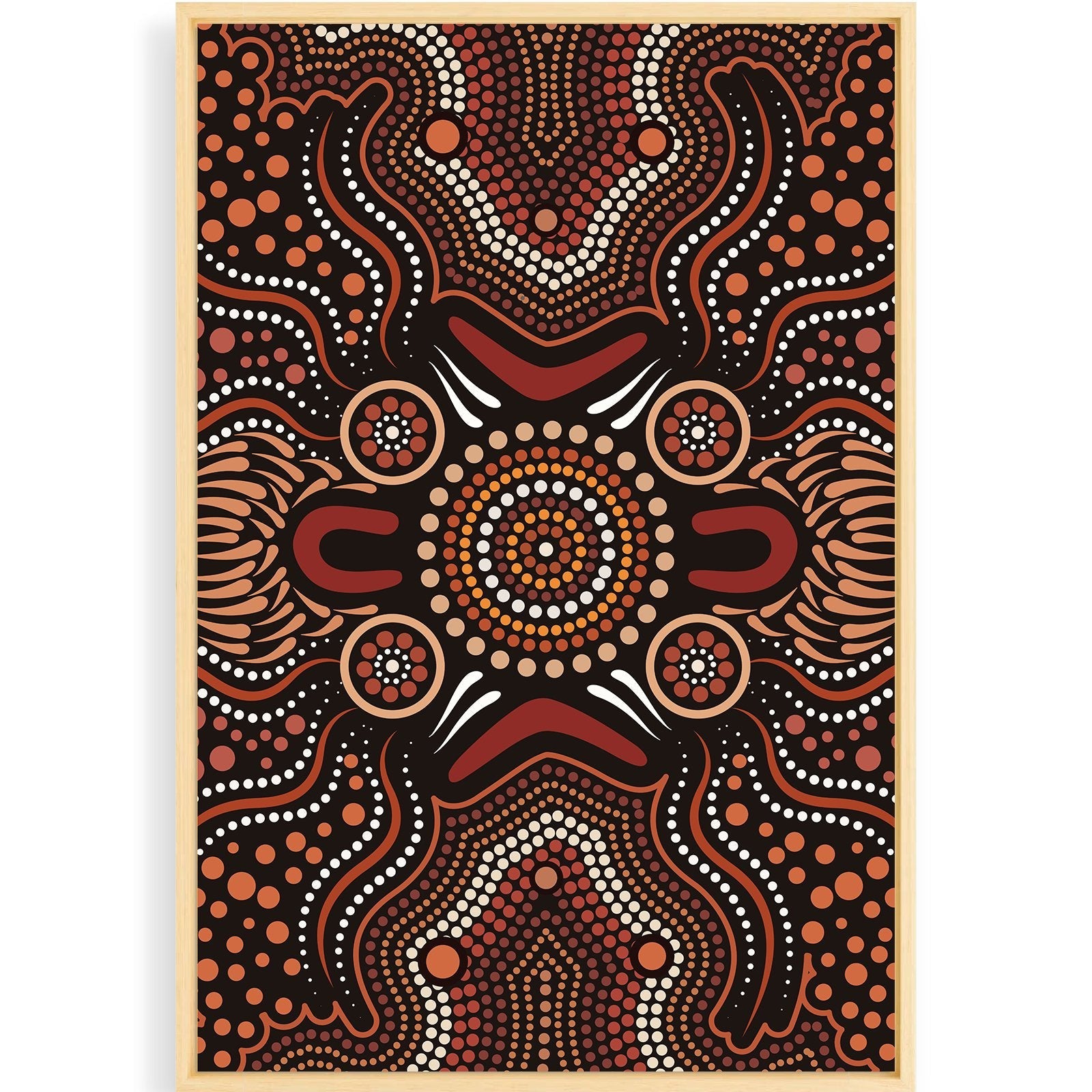 printed-canvas-aboriginal-brown-dot-painting-art