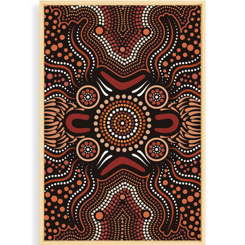 printed-canvas-aboriginal-brown-dot-painting-art