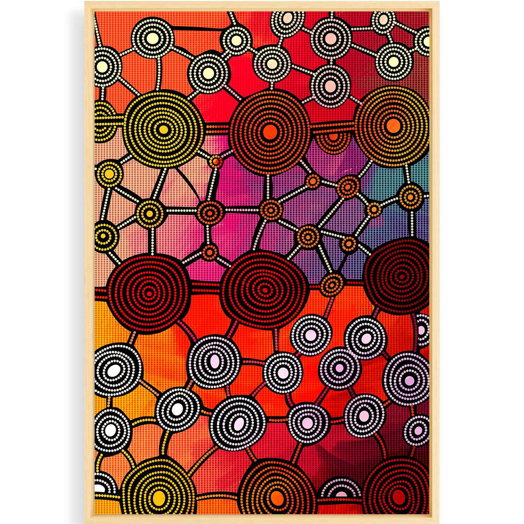 printed-canvas-colorful-dot-painting-art