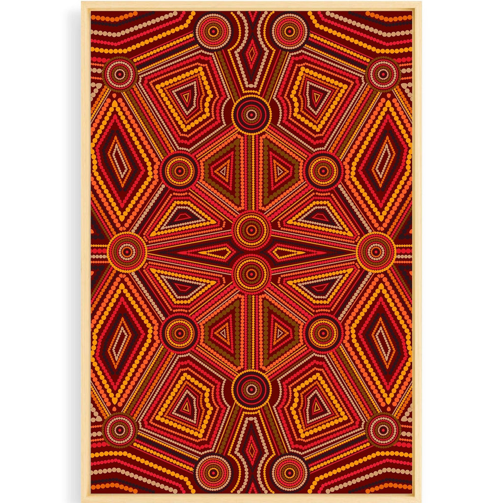 printed-canvas-indigenous-red-dot-painting-art