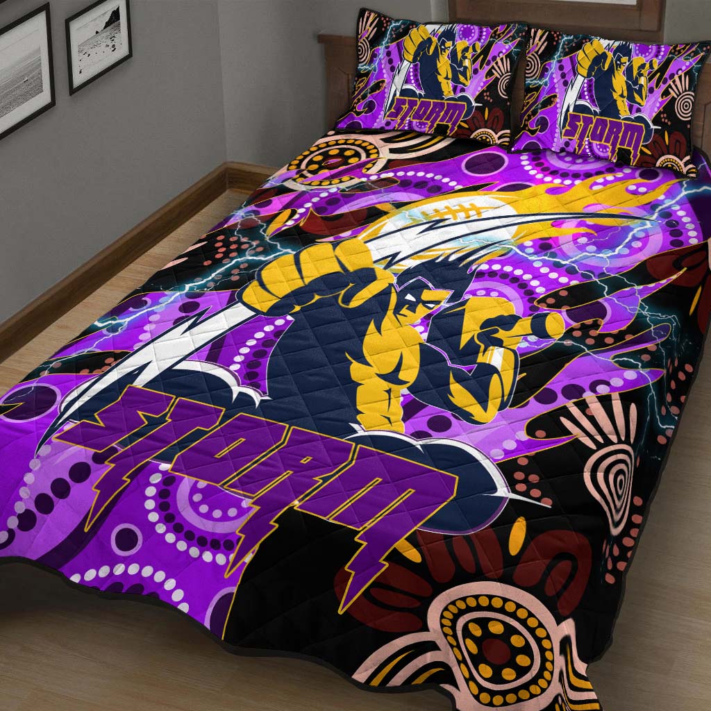 storm-rugby-quilt-bed-set-storm-rugby-team-with-aboriginal-dot-painting-and-indigenous-pattern-quilt-bed-set