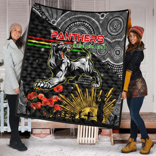 panthers-rugby-anzac-aboriginal-quilt-custom-penrith-panthers-with-poppy-flower-art-quilt